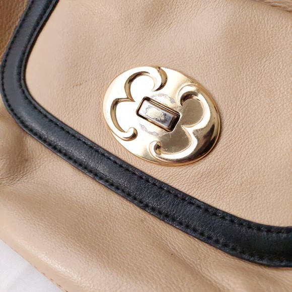 Emma Fox Tan and Black Leather Weekender Bag - Picture 2 of 16